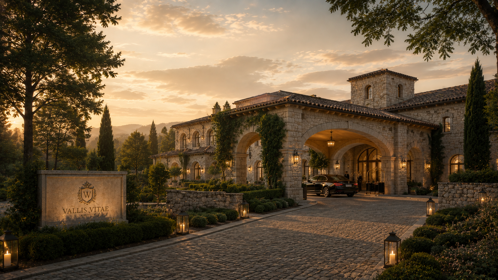 ESG sustainability concept integrating geothermal energy, responsible architecture, wellness-focused living, local heritage, and environmentally conscious innovation to create a refined, future-oriented sanctuary of sustainable luxury.